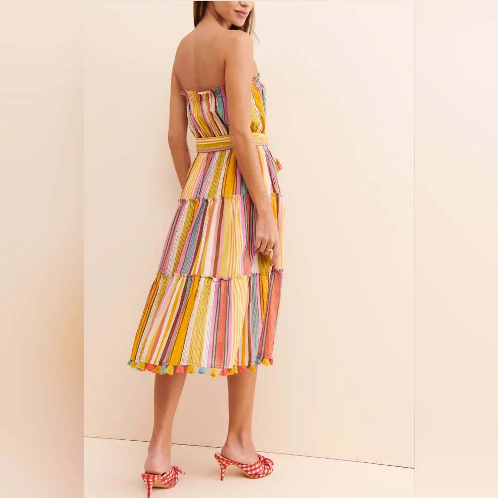 Anthropologie Feliza Tiered Midi Dress - Picture 2 of 4